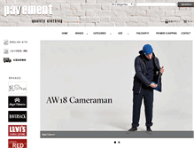 Tablet Screenshot of pavementclothing.jp